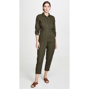 Seamed Coverall Jumpsuit in
Grid Dot